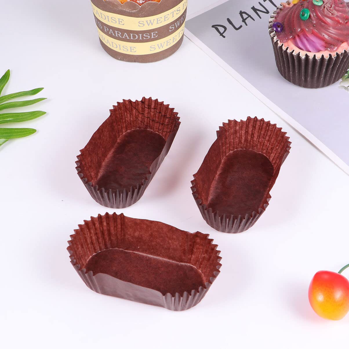 1000 pirottini ovali di carta per torte, sicuri, a prova di grasso, a forma di barca, per pane, muffin, torte, muffin, cupcake