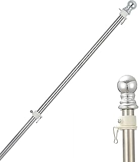 TALITARE 6FT Flag Pole,Stainless Steel Heavy Duty Flag Pole Suitable for 2x3 3x5 4x6 Flag, Outdoor Flag Pole for House Roo...