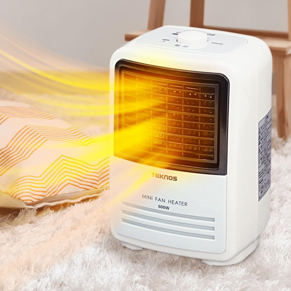 Amazon | life_mart ミニファンヒーター 600W パワフル 【 速暖