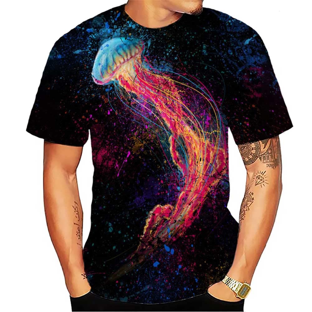 DUODUOMen Tshirt 3D Print Tshirt Men-Funny Cool Graphic Tee S-3XL