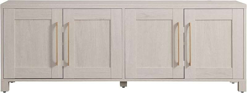 Henn&Hart 68" TV Stand for TVs up to 75", Beech White image 3