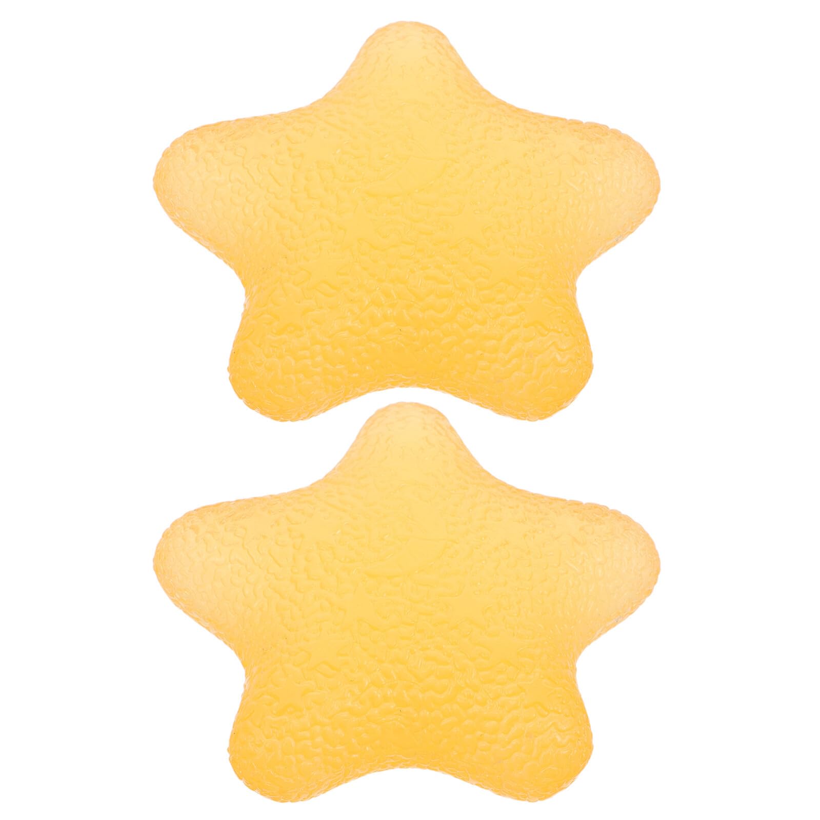 Healeved 2pcs Hand Strengthener Balls for Work on The Road, Tpr Material Star-shaped Grip Exercisers to Strengthen Hand, Wrist, and Forearm Muscles with Enhanced Grip Strength in Yellow