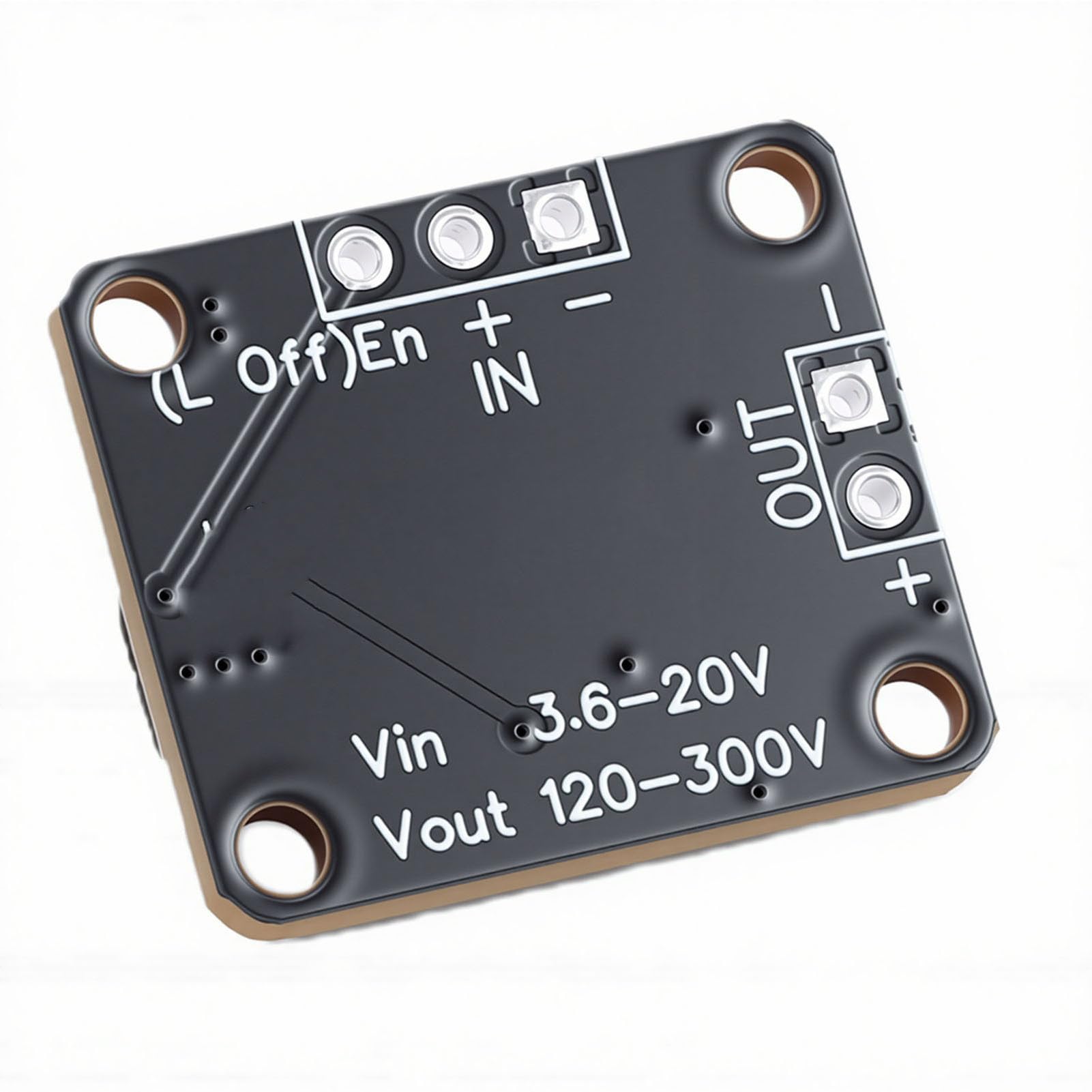Fafeicy Convertitore di Tensione Step-up, Modulo Boost CC da Ingresso 3,6-20 V a Uscita 120-300 V, Compatto con Pin di Abilitazione per Progetti Nixie Tube e HV