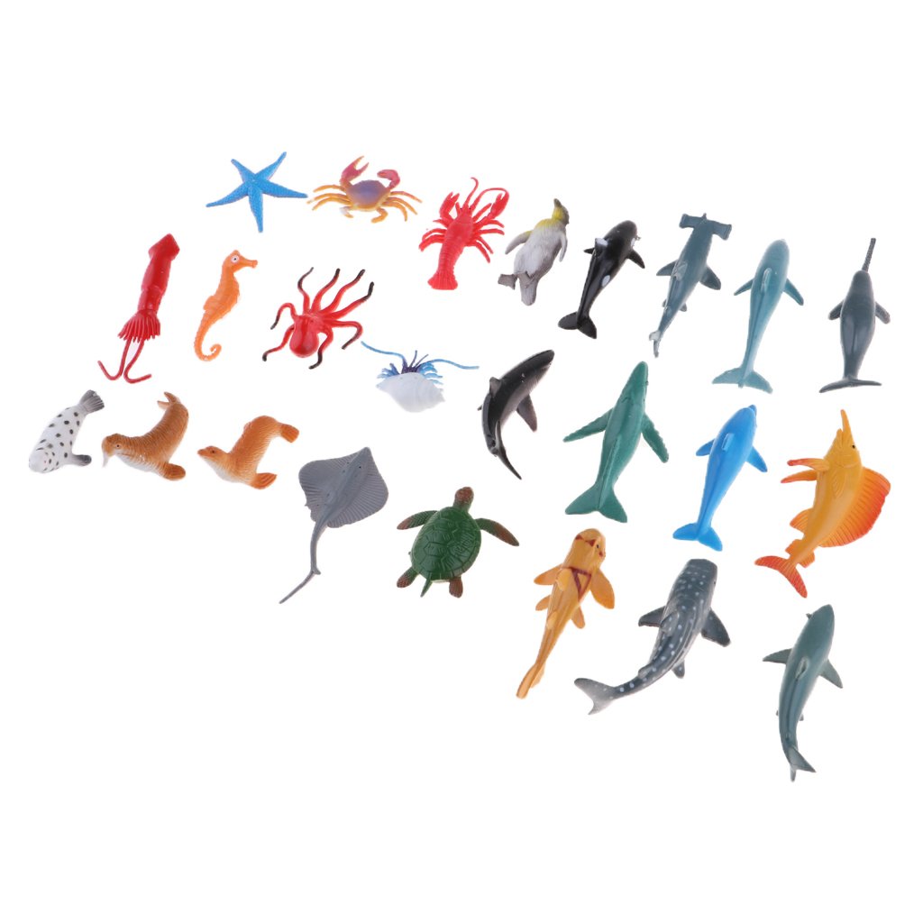 NYLSA 24pcs Other Small Ocean Animal Model Figures Kids Funny Educational Toys