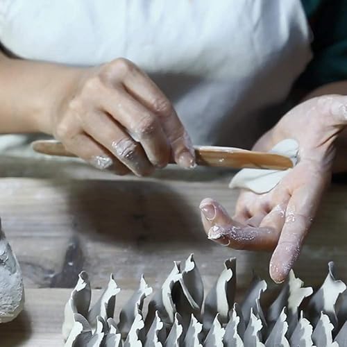 Miniatura 3 de Insiswiner Flores de cerámica hechas a mano 3D decoración colgante de pared rosa 7"