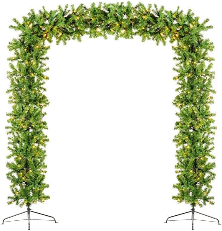 8ft (2.4m) Tall Prelit Premier Indoor/Outdoor Christmas Tree Arch in