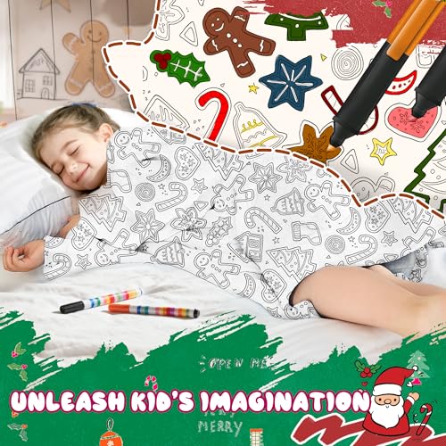 Image of Wearable Blanket Hoodie for Kids, Coloring Teen Hoodie Blanket