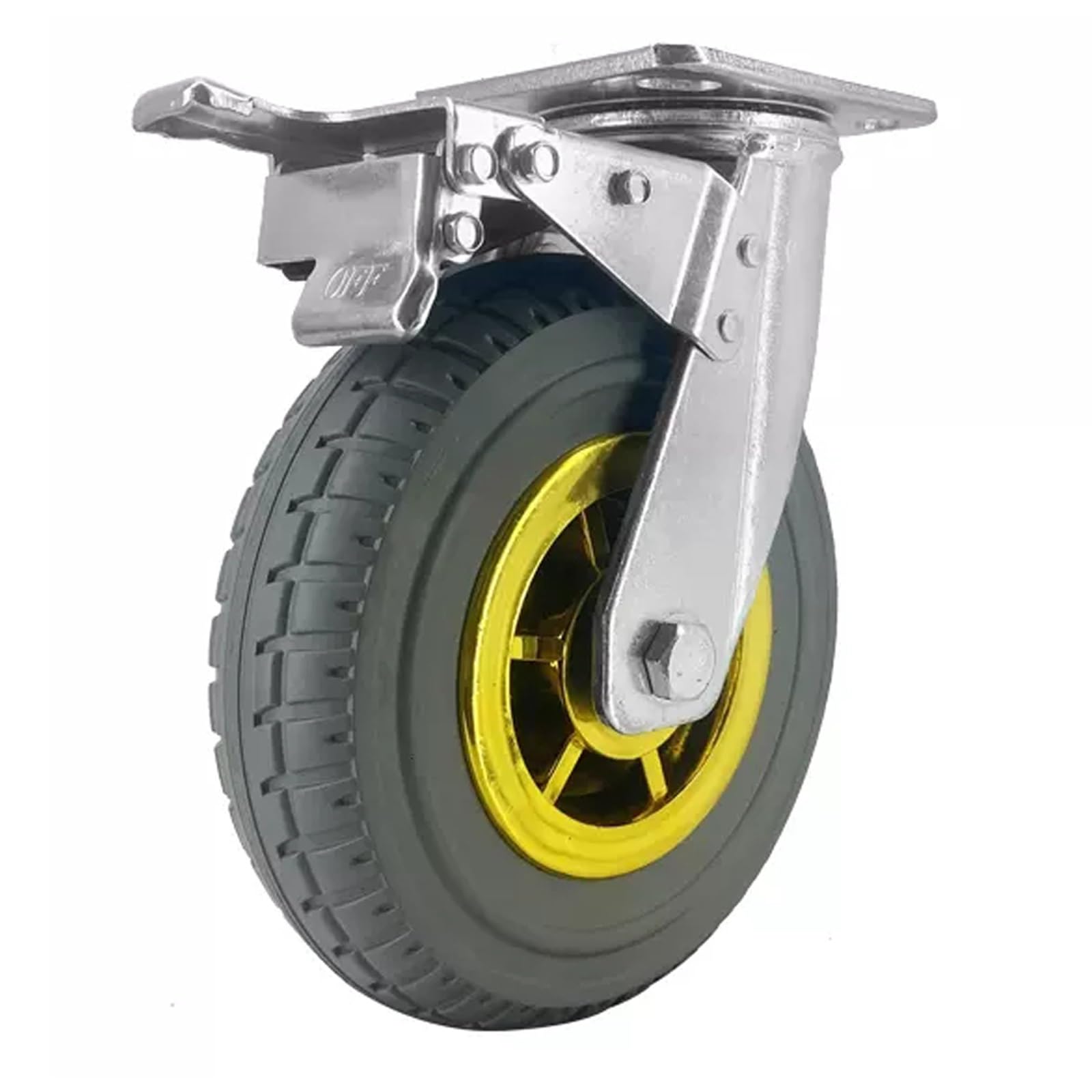 21 cm/8,2 Zoll Lenkrollen, einzeln, Lenkrollen for Wagen, leise Industrierollen, feststellbare Lenkrollen for Möbel