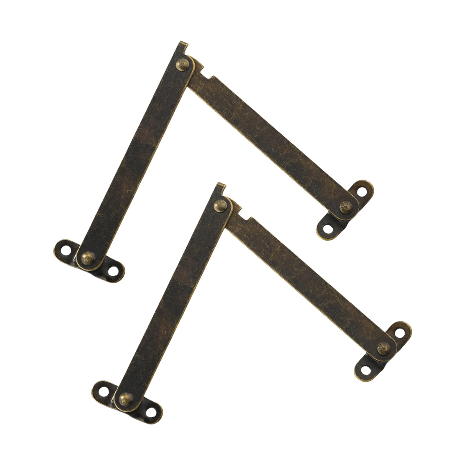Msioytog Multicolor 2Pcs Folding Lid Hinges Replacement Lift Up Stay Hinge For Furniture Cabinet Cupboard Wooden Box Hardware Rotating Iron Hinges