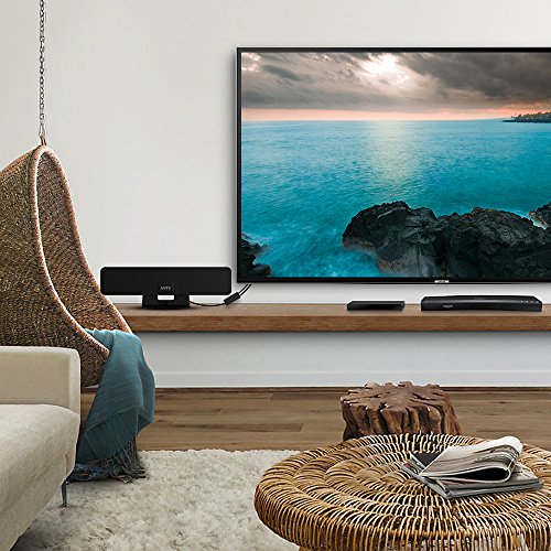 Tv Antenna, Antv Indoor Antenna With Amplified Signal Booster Device, 40 Mile Range, High Performance 10Ft Coaxial Cable, Hdtv Antenna Free For 1080P 4K Read, Piano Black,1-Pack (Upgrade Version) … #TOP5