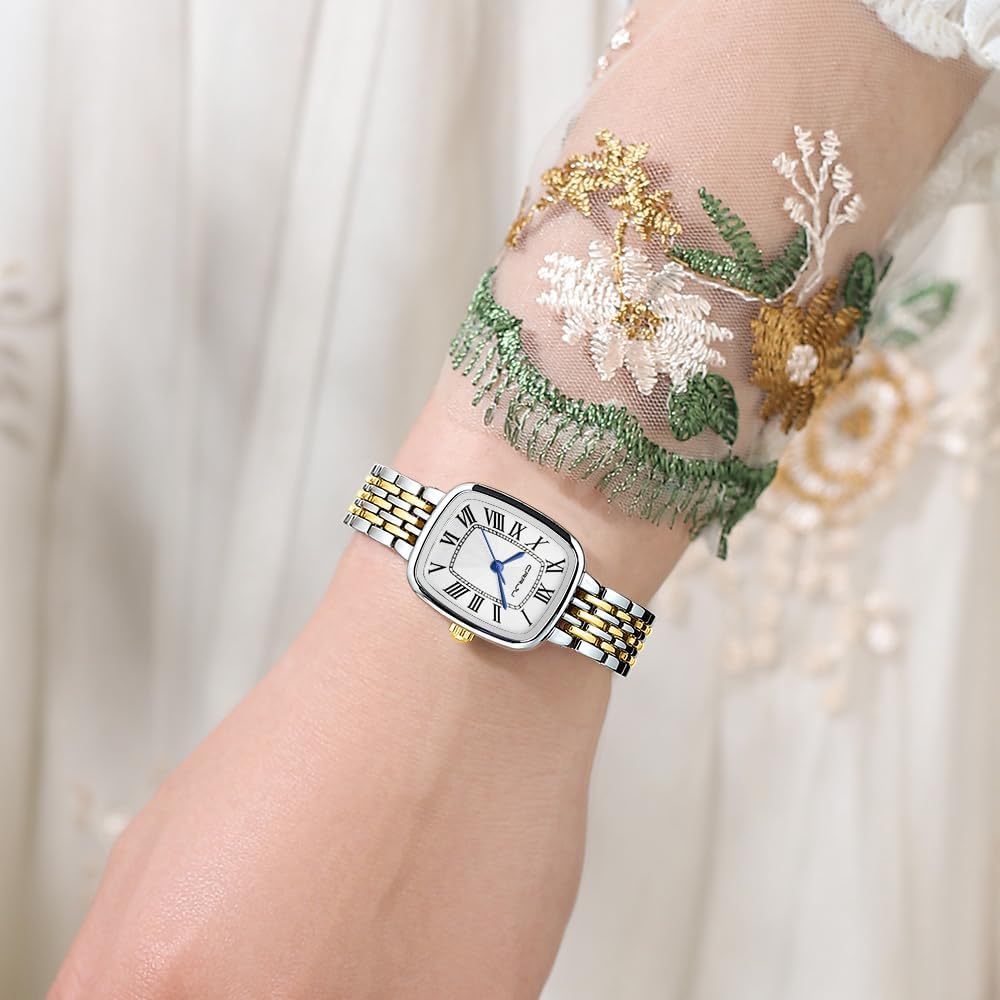 CRRJU Women Watches,Fashion Retro Dress Analog Quartz Waterproof Wristwatches,Simple Elegent Watches for Ladies - Image 3