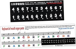 LIGHTAOTAO 2pcs Hamonica Keyboard Stickers Electric Keyboard Piano for Kids Melodica Keyboard Pitch Stickers Melodica Beginner Decal Melodica Sticker for Beginner Music Instrument Supplies