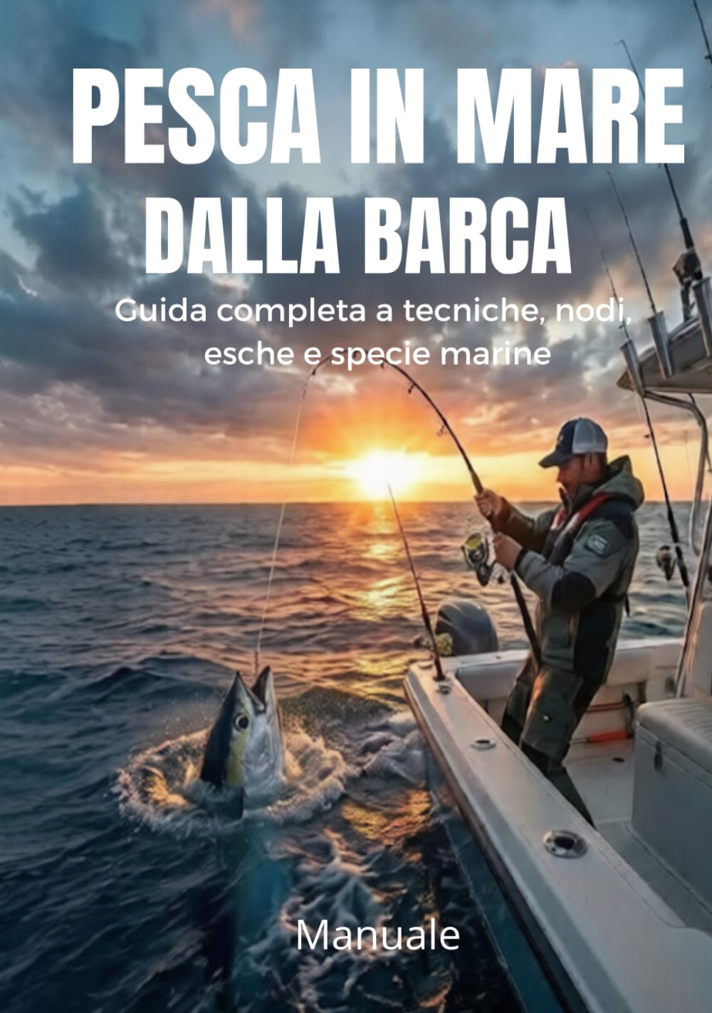 Manuale di pesca in mare dalla barca: Guida Completa a Tecniche di pesca offshore, Nodi, Esche e Specie Marine