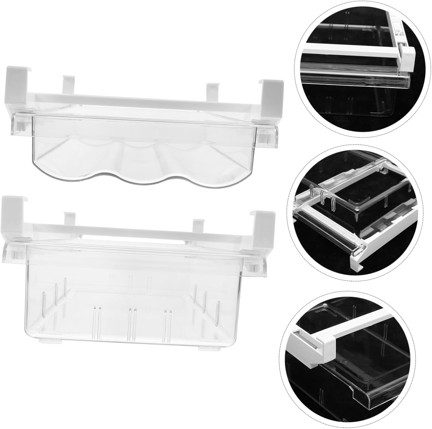 Generic Multi-function Egg Organizer Transparent Refrigerator Egg Holder for Storage Tray Space-saving Pull-out Design for Home and Farm Use