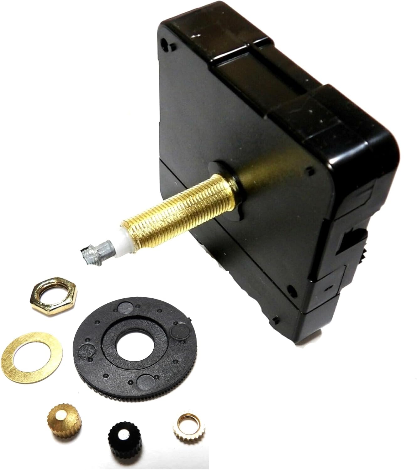 High Torque Quartz Clock Movement (Silent Sweep) Extended Shaft for Long Hands - Extra Long 15/16 Threaded Shaft, Non Ticking, Clock, Clock Mechanisim