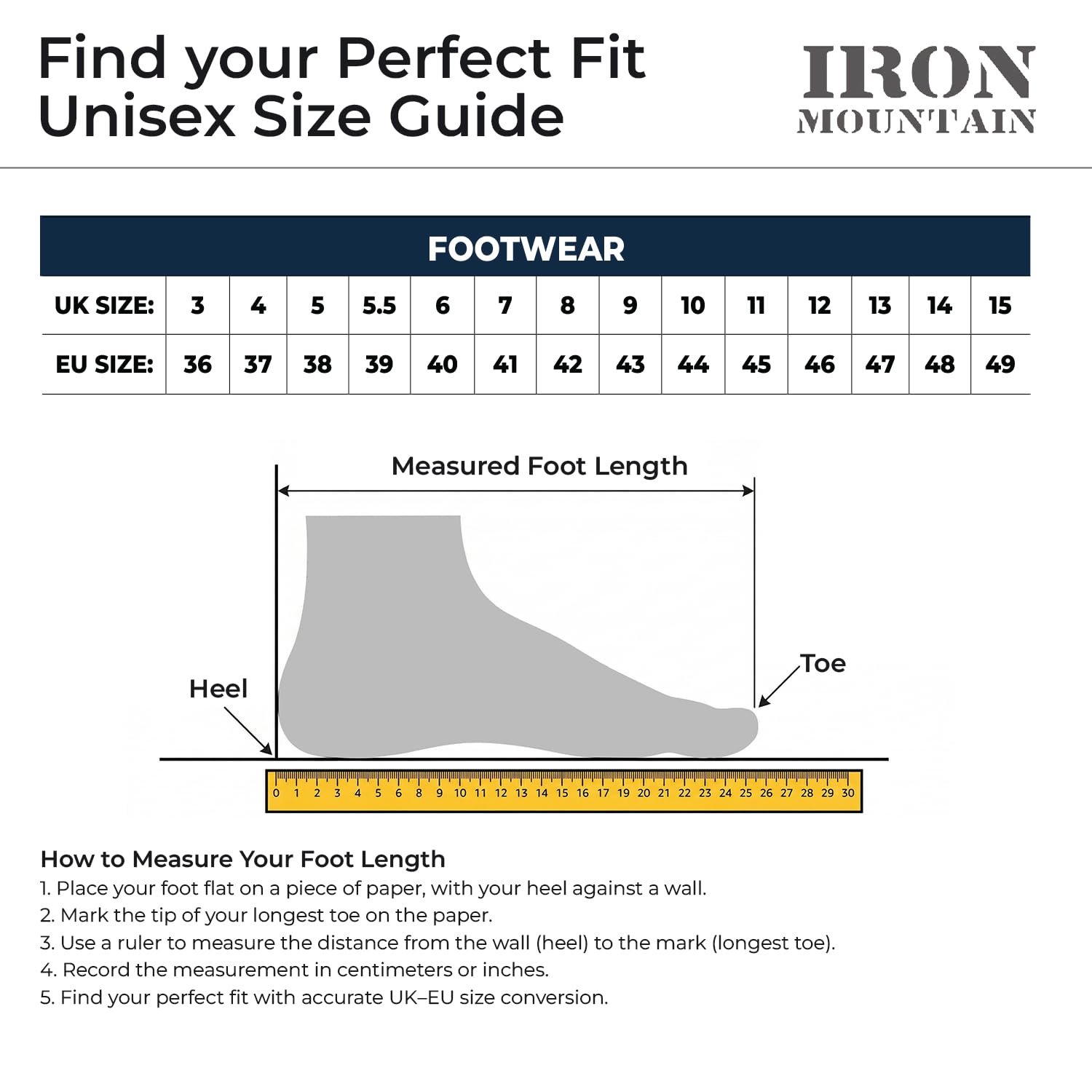 Iron Mountain Unisex męskie damskie wodoodporne buty robocze i użytkowe ze stalowym noskiem i ochronną podeszwą środkową roboczą buty ochronne S3 SRC, czarne, EU 43