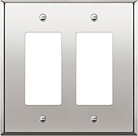 Vista 32 de LIDER Placa decorativa de pared de metal para interruptor o receptáculo, cubierta de salida de acero inoxidable, resistente a la corrosión