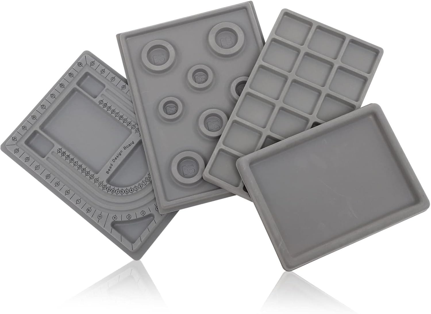 4pcs Jewelry Bead Design Boards Plastic Beading Trays for Necklace Bracelet DIY Craft Tool for Women