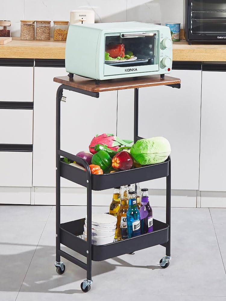 See full amazon price history chart for STAR WORK 3-Tier Kitchen Rolling Table Cart with Wooden Board Couch Side Table on Wheels Serving Trolley, End Table with Storage Shelf for Office Kitchen Bathroom Living Room Small Space (Black) STAR WORK 3-Tier Kitchen Rolling Table Cart with Wooden Board Couch Side Table on Wheels Serving Trolley, End Table with Storage Shelf for Office Kitchen Bathroom Living Room Small Space (Black) (B0CC51WNMH) Amazon Price History, Amazon Price Tracker