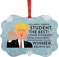 Vista 97 de Andaz Press Presidente Donald Trump Fancy Frame Recuerdo Adorno de Navidad, Regalo de broma de Técnico de Farmacia, 1 paquete, divertidas ideas