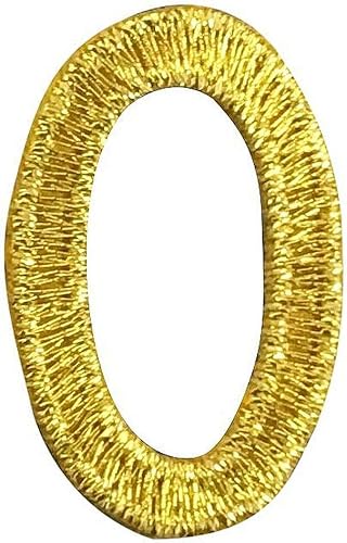 Miniatura 4 de Letras y números dorados metálicos de 1-78 pulgadas, parche para planchar, bordado (dorado P)