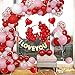 Valentines Red Pink White Party Balloons Arch, 110 PCS Valentines Color 18