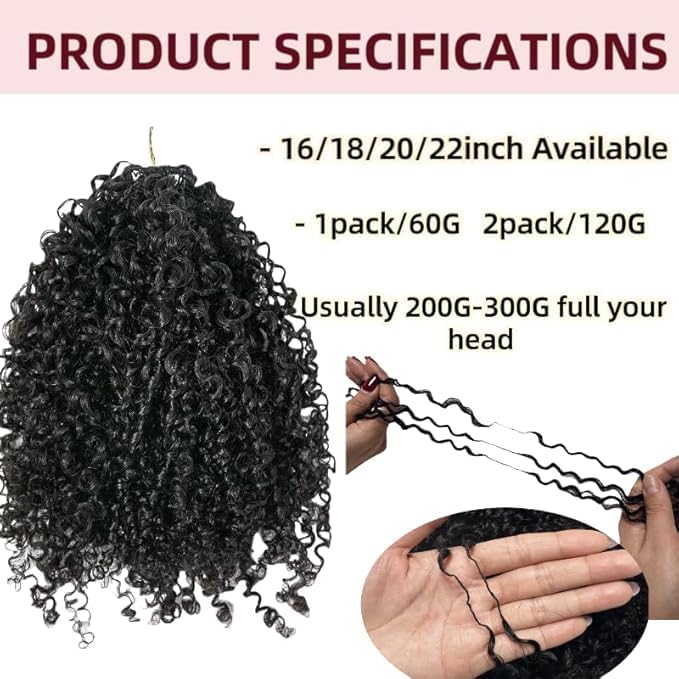 Knotless Pre Looped Crochet Human Hair Extensions Afro Kinky Curly Human Crochet Hair Pre Separated Knotless Crochet Human Hair 16inch 100strands 120g