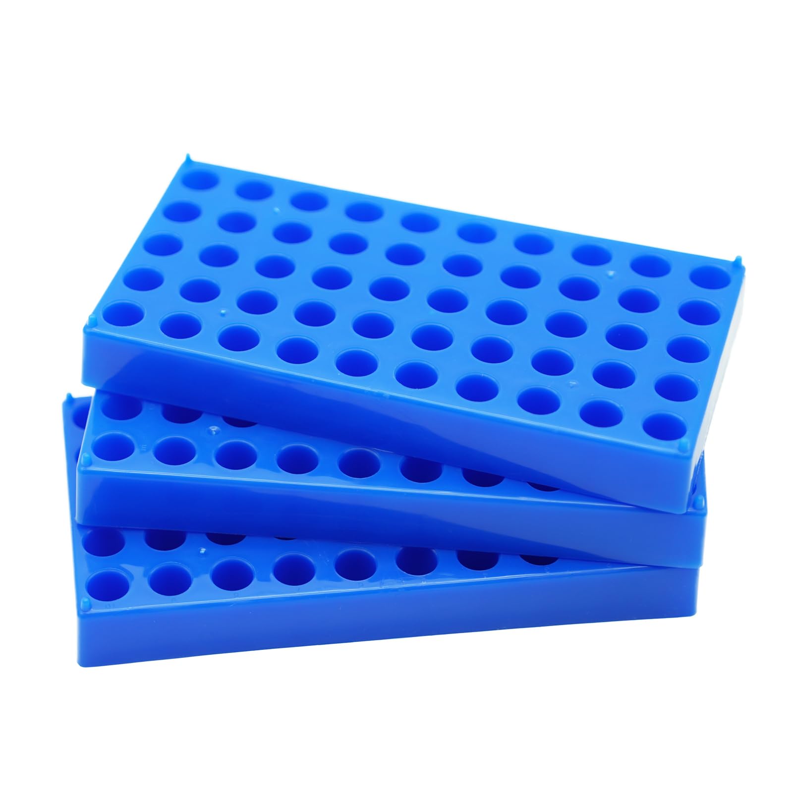 LSVERDE 3 Pcs Vial Rack for 2ml HPLC Sample Bottles,50 Holes with Diameter 12 mm, Stackable Vial Racks, Centrifuge Tube Rack, Bottle Racks(Blue)-image-42