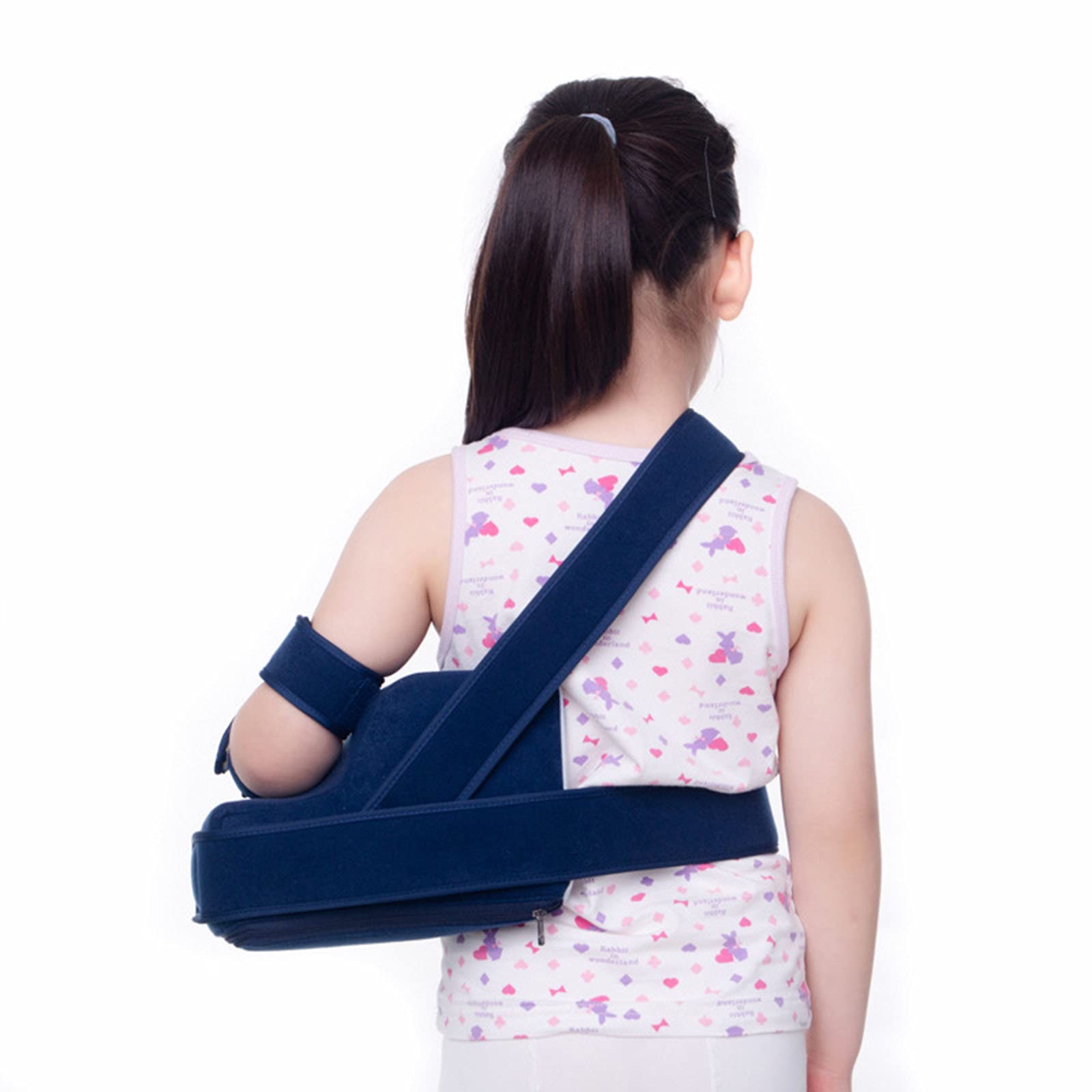 Cabestrillo para Niños, Cabestrillo Ligero con Lazo para El Pulgar Y Almohadilla para El Hombro, Soporte para Brazo para Niños para Brazo Roto, Muñeca, Codo, Lesión En El Hombro,Right