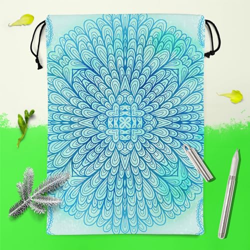 Image of ArtzFolio Ethnic Ornament D5 | Reusable Sack Bag | Bag for Gym, Storage, Vegetable & Travel