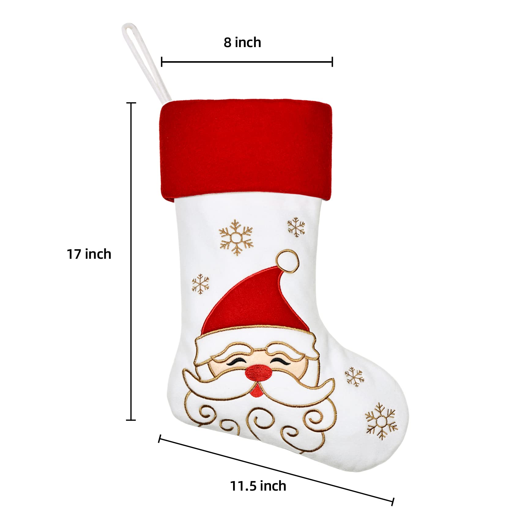 PRTECY 4 Pezzi Calze di Natale Set Babbo Natale Renna Pupazzo di Neve Calze per Albero di Natale con Gamba Lunga Calze Appese per Caminetto per Vacanze Natalizie Mantello per Feste