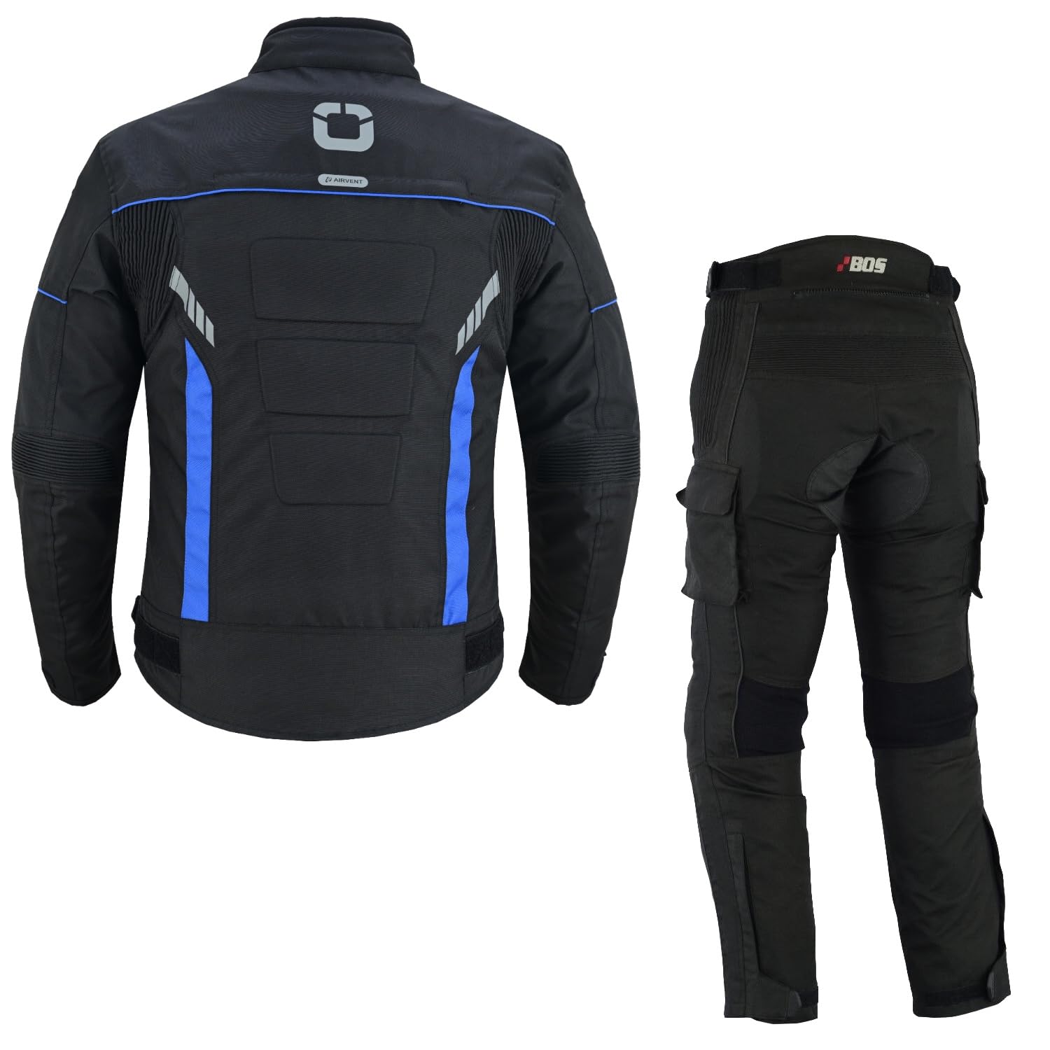 Motorrad Textilkombi Herren – CE Protektoren, wasserdichte Jacke + Hose Touring,Textil Kombi wasserdicht, belüftet, Protektoren im Set