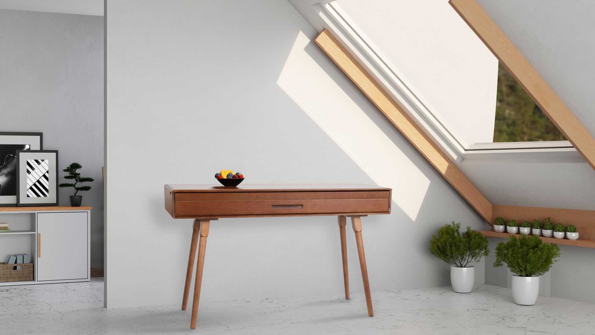 Classic Cantabile DP-730 WN - Pianoforte Digitale set 88 Tasti pesati Tastiera Ponderati Azione del Martello - Tavolo con pianoforte elettrice incorporato - Con pedaliera, cuffie - USB MIDI