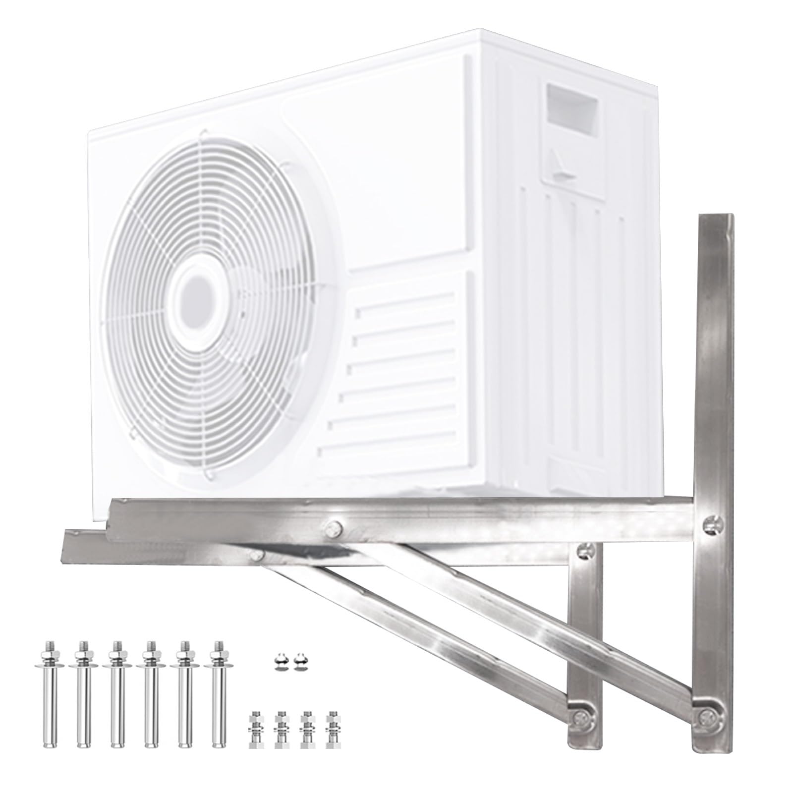 Staffa per condizionatore d'aria in acciaio inox resistente, montaggio a parete senza foratura, per mini unità split, supporta fino a 450 kg