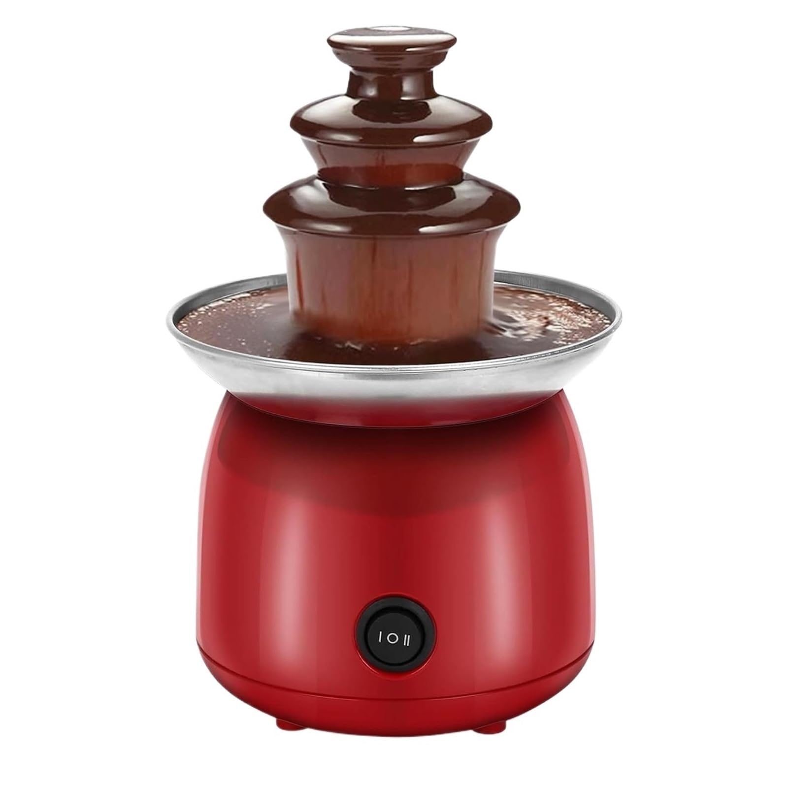 Mini fontanna czekoladowa, 3-poziomowa wieża do fondue odpowiednia na imprezy, spotkania rodzinne, mokre truskawki, płynny ciągły przepływ