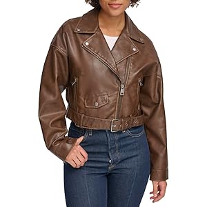 Levi's Women's Faux Leather Cropped Moto Jacket