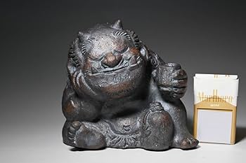 【村秀鬼瓦工房】鬼もひるね 金棒 鬼の置物 安田瓦 装飾瓦 新潟県 工芸品 村秀鬼瓦工房】鬼もひるね 金棒 鬼の置物 安田瓦 装飾瓦 新潟県
