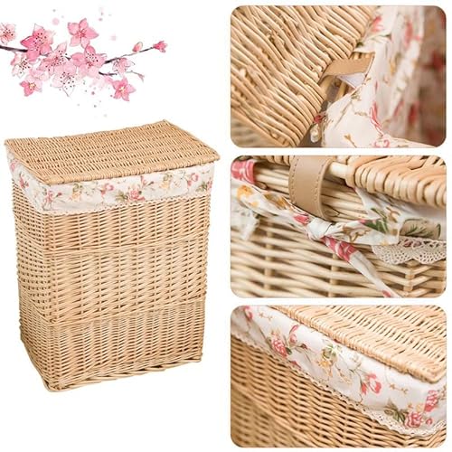 Feer Folding Laundry Baskets Dirty Clothes Home Basket Storage Box Wicker Mesh Laundry Bag Laundry Hamper With Lid (Color : E, Size : As Shown) #TOP4