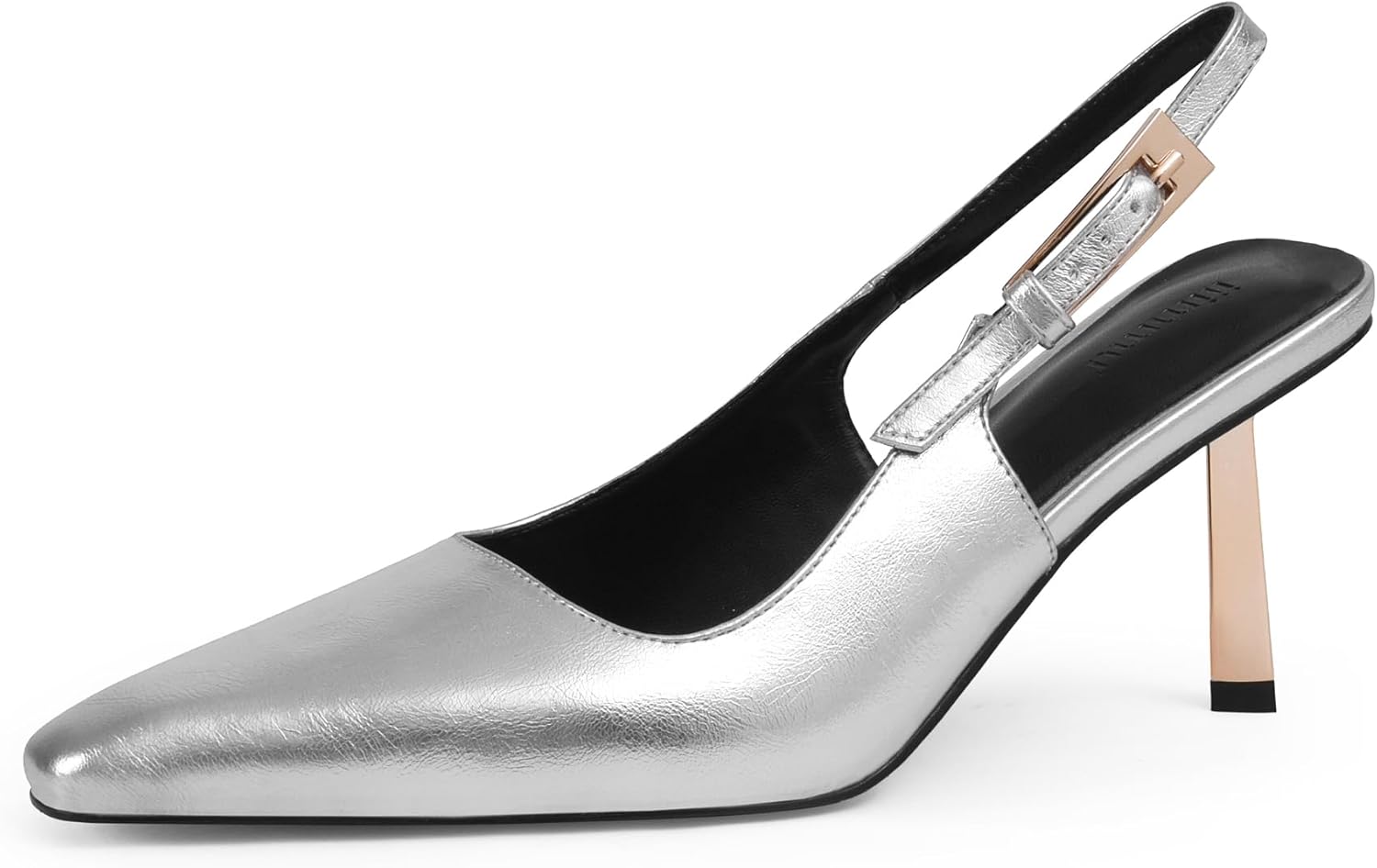 iiimmu Slingback Heels for Women 3.5 in / 4 in Kitten Heel Closed Toe Pumps Dress Shoes