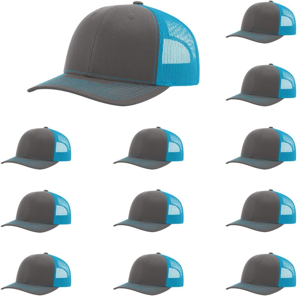 Richardson 112 Classic Six-Panel Adjustable Snapback Trucker Cap | Bulk Packs Available