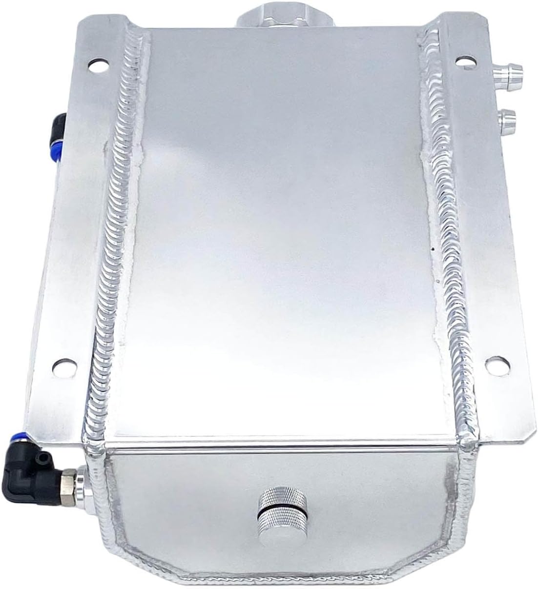 2L Universal Aluminum Radiator Coolant Overflow Expansion Tank Recovery Water Tank Reservoir (chrome)