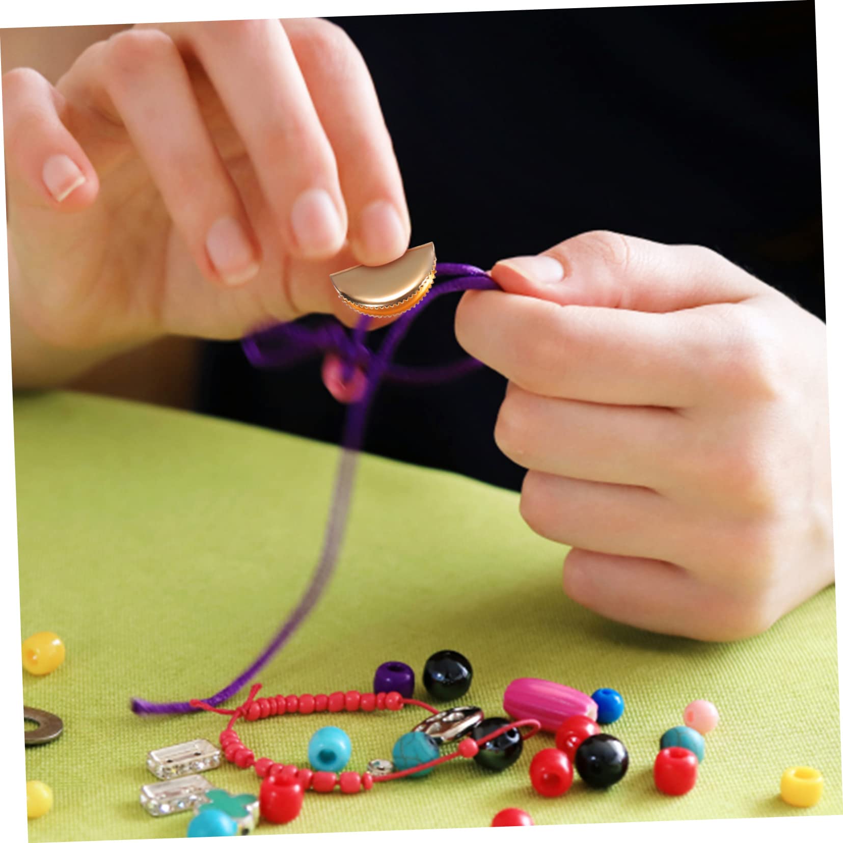 Homoyoyo 4sets Make Beautiful Jewelry: Alloy Clasps Crimp Ends for Cord Ribbon End Closures 60pcs*4