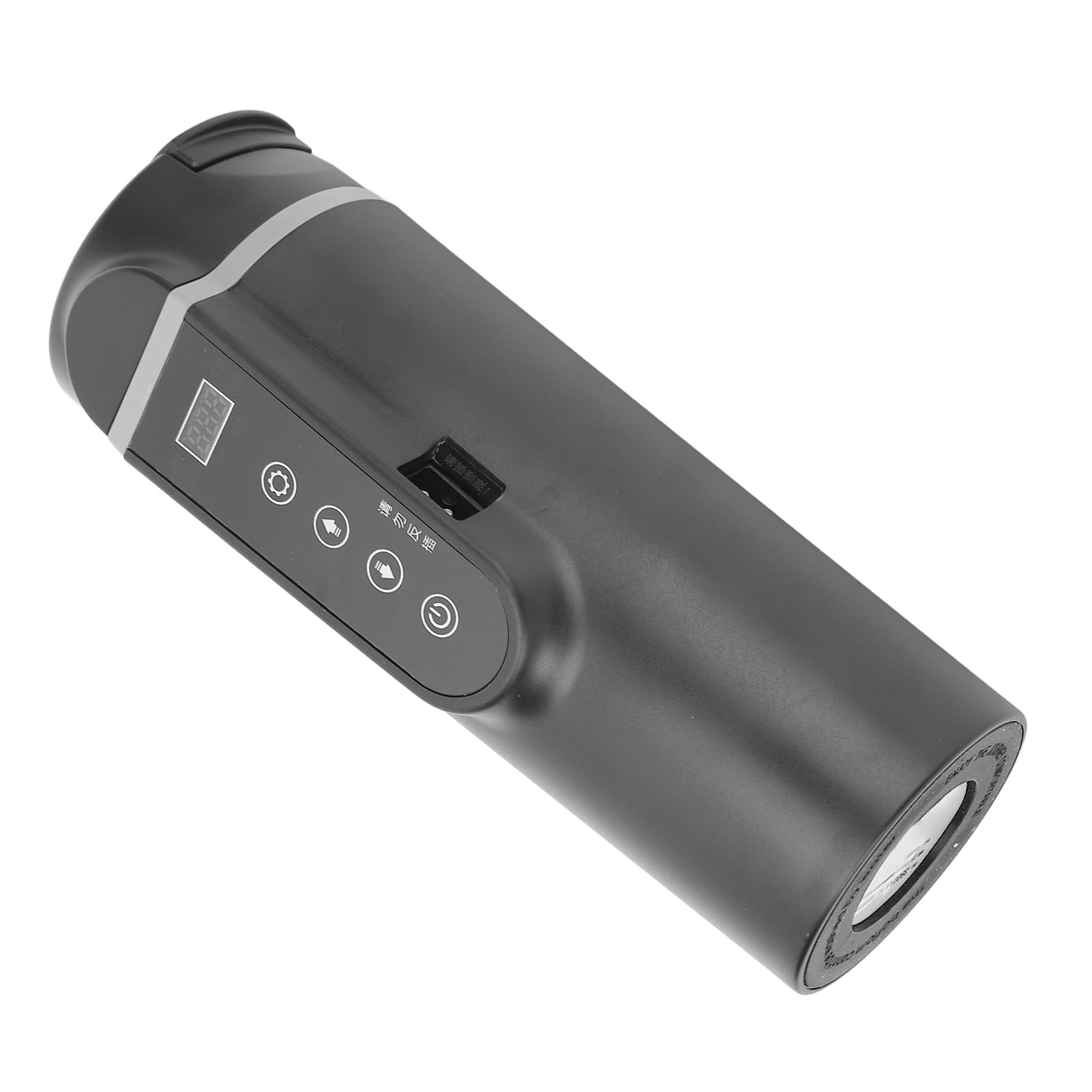 Tazza elettrica riscaldata per acqua, controllo intelligente della temperatura, in acciaio inox, per viaggi in auto, 500 ml (nero)