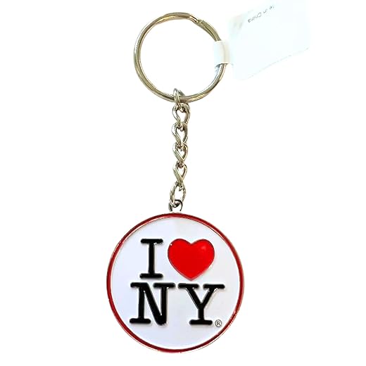 I Love (Heart) New York NY Souvenir Keychain Key Tag Key Ring Bag Tag Great For a Keychain or a Backpack Tag Officially Licensed Product