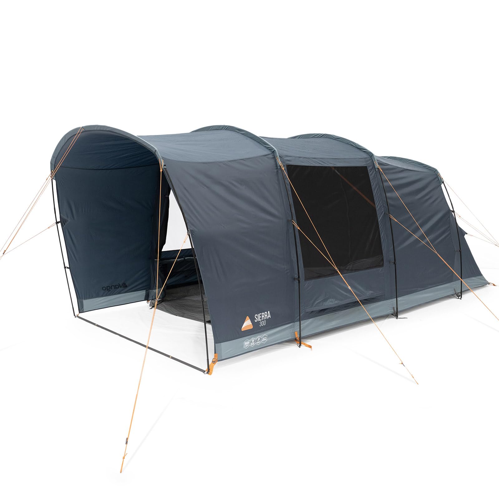 Vango Familienzelt Sierra 300 Camping Gruppen Zelt 3 Personen Tunnelzelt Vorraum Sport & Freizeit