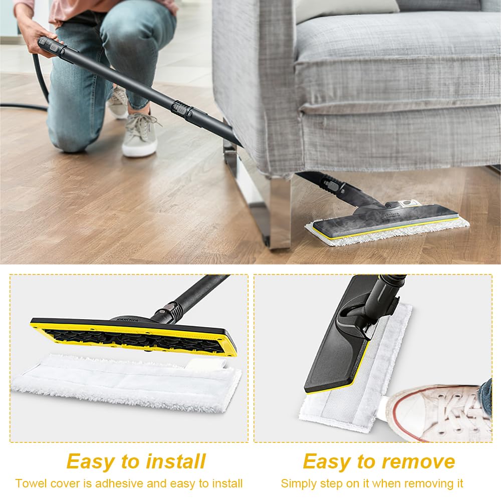 Ricambi Karcher Set 6 Panni Microfibra Per Pulitore A Vapore Karcher Easyfix (SC1, SC2, SC3, SC4, SC5) - Lavabili, Riutilizzabili Set Pulizia A Vapore