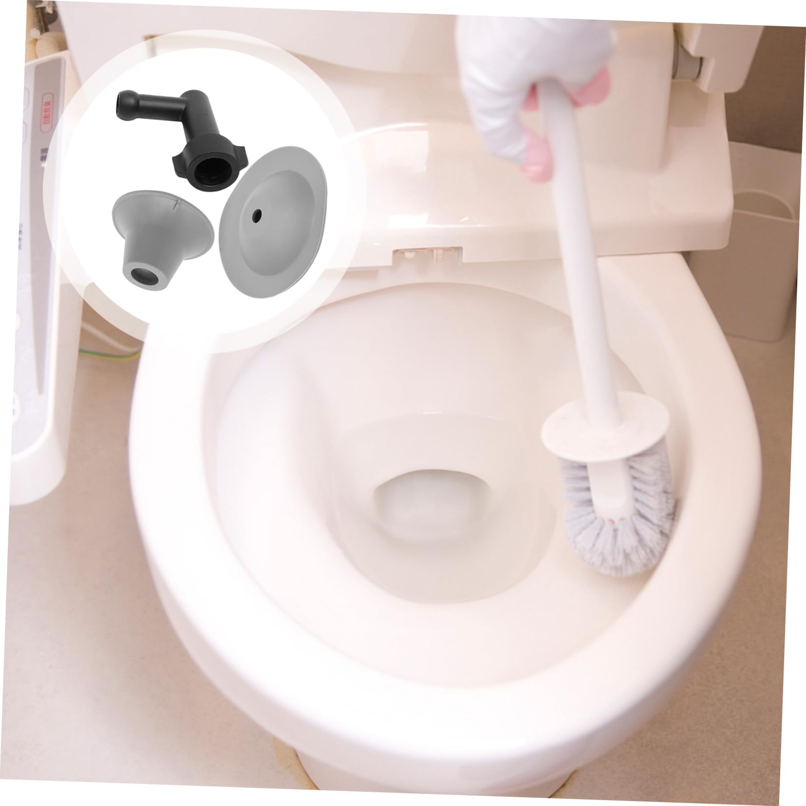 Ventouse de Toilette Flexible Blanche, Déboucheur Wc et Canalisation