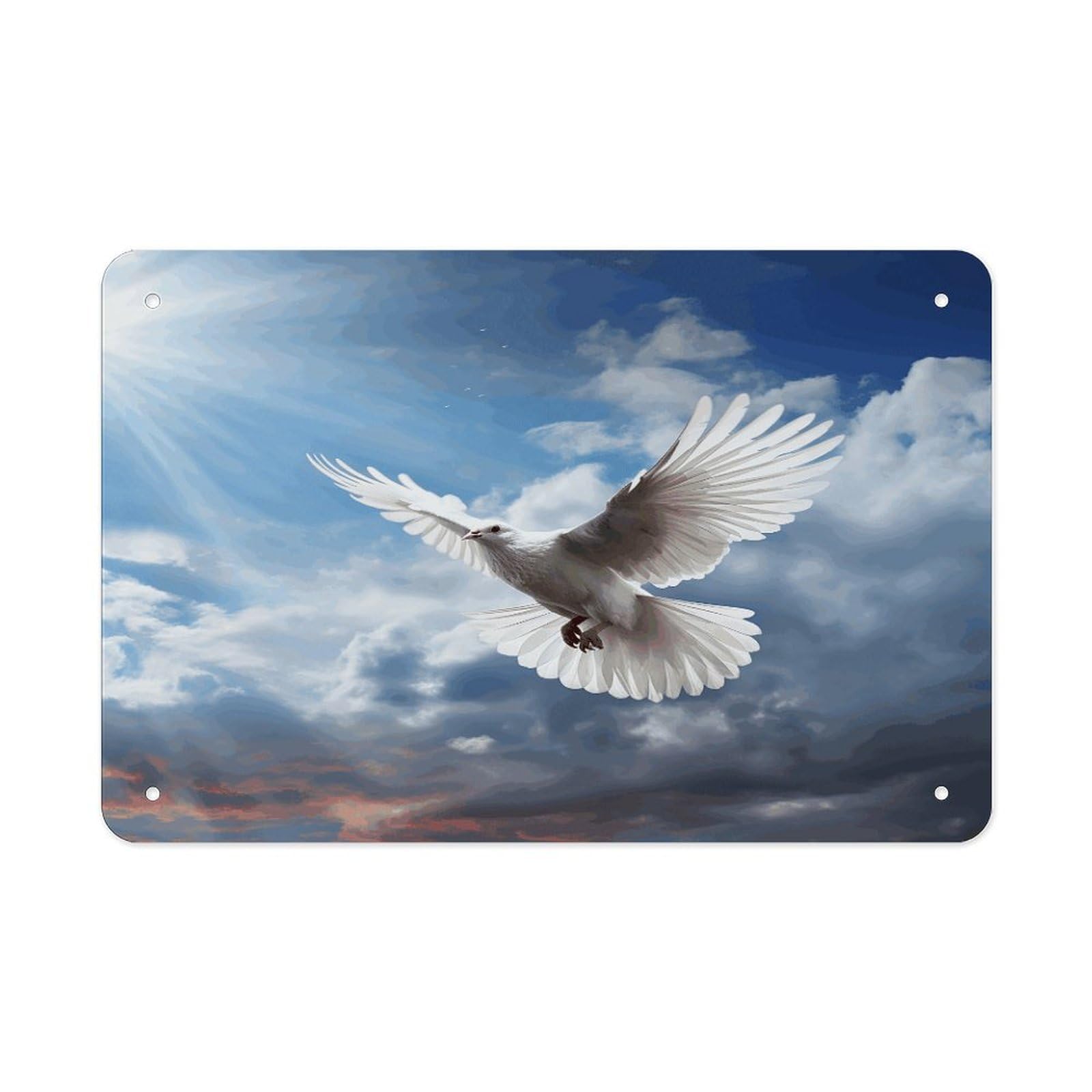 Fodpand Style Peace Dove Wall Art Metal Signs Tin Sign