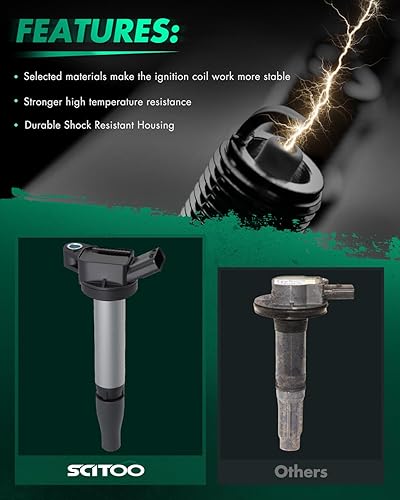 Vista 94 de SCITOO 1 bobinas de encendido con 4 bujías de iridio para Chevrolet 2011-2015 Cruze 1.4L 2016 Cruze Limited 1.4L 2012-2020 Sonic 1.4L 2013-2021 Trax