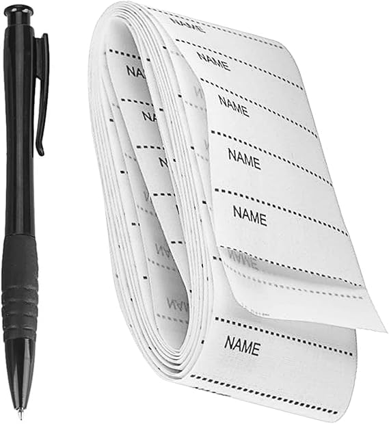 Iron on Name Labels Tags for Clothes, 200 Pcs Washable Name Tapes Tag